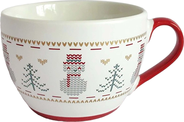 Keramický hrnček so snehuliakom 490 ml
