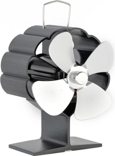 Krbový ventilátor ALFA, termoelektrický, 4 lopatky, strieborný