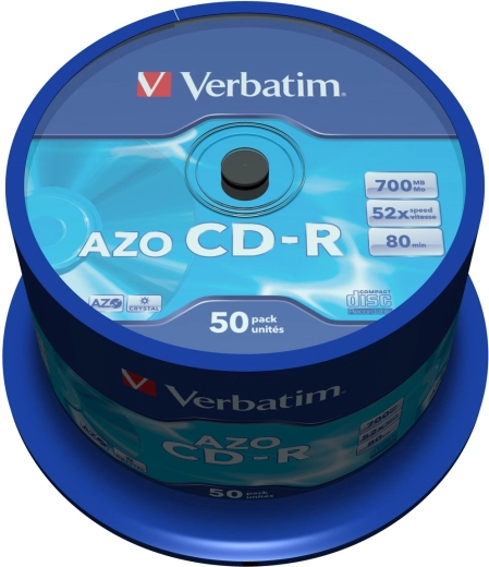 Verbatim CD-R AZO Crystal 700 MB 52x – 50 ks
