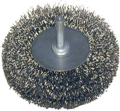 Kruhová drôtená kefka so stopkou 60 mm, drôt 0,3 mm – 1 rada