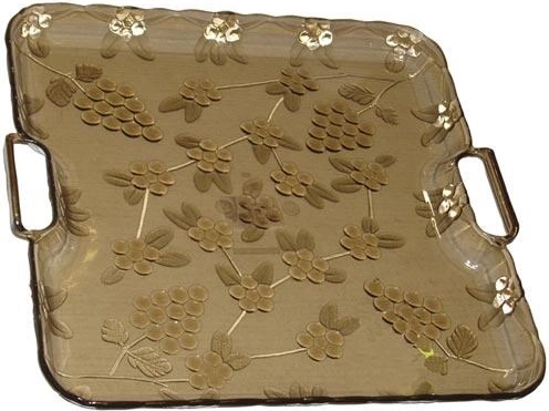 Servírovací tácka Krystal 30 × 30 cm z odolného plastu v imitácii skla