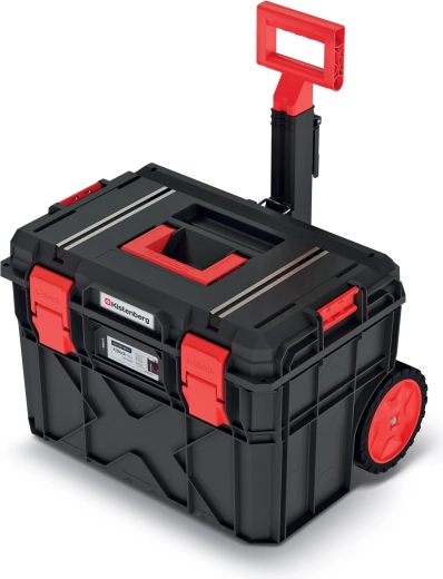 Kufor na náradie s transportnými kolieskami X‑BLOCK TECH 546 × 380 × 400 mm – čierny