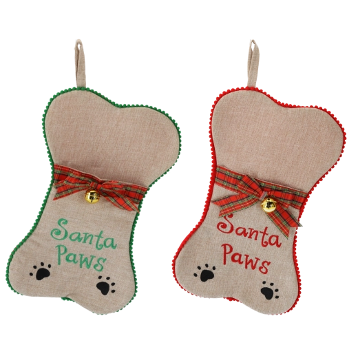 Vianočná ozdoba pre miláčikov v tvare kosti s pútkom 24 × 41 cm