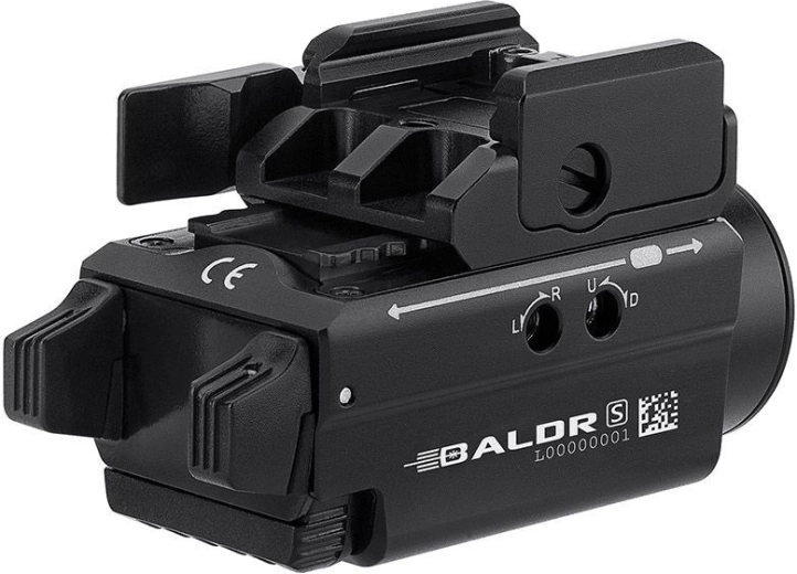 Olight Baldr S 800 čierne zbraňové svietidlo so zeleným laserom - 1 kus
