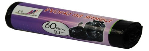 Extra silné odpadové vrecia 60 l, 10 ks, čierne