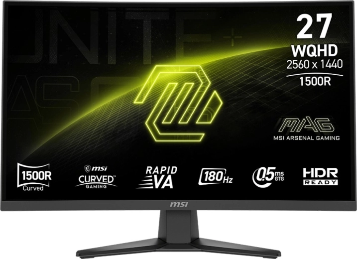 Monitor 27" MAG 275CQF E18 WQHD zakrivený 180 Hz čierny