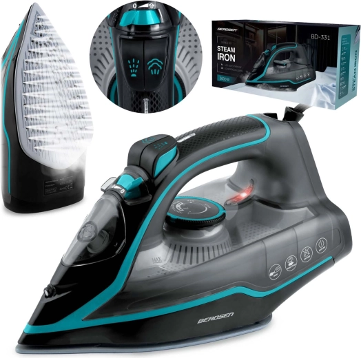 Parná žehlička 2600 W s keramickou žehliacou plochou BERDSEN BD-331