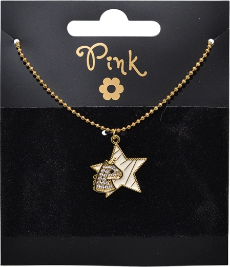 Pozlátený náhrdelník s príveskom hviezda a jednorožec