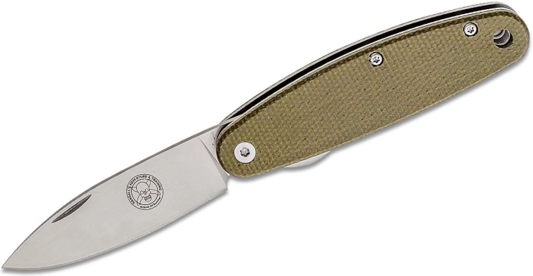 ESEE Churp Green vreckový nôž 6,8 cm, satén, zelená Micarta