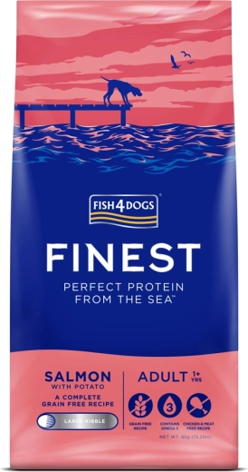 Fish4Dogs Finest granuly pre dospelé psy veľkých plemien losos so zemiakmi 6 kg