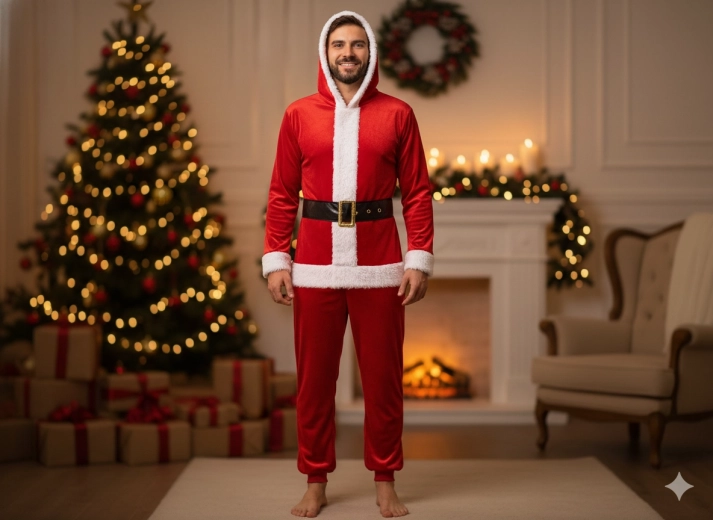 Jednodielny kostým Santa Clausa – veľkosť L