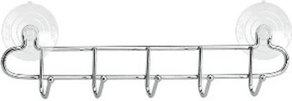 Kúpeľňový vešiak s 5 háčikmi, šírka 32 cm, chróm