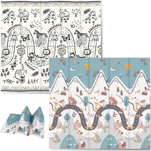 Skladacia penová vzdelávacia podložka 200 × 180 × 1 cm NUKIDO