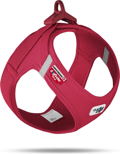 Curli postroj pre psov Air-Mesh so sponou, červený L (8–13 kg)