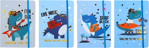 Poznámkový zošit dino 14,5 × 21 cm, 80 listov