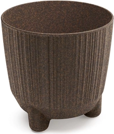 Kvetináč Ryfo N Eco Wood kávový 12,6 cm