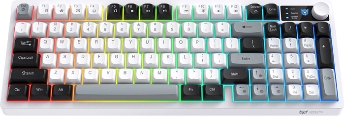 Herná klávesnica Onikuma MT902 bezdrôtová 2,4 GHz RGB čiernobiela