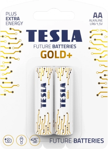 Alkalické batérie Tesla Gold+ 1,5V (2 kusy)