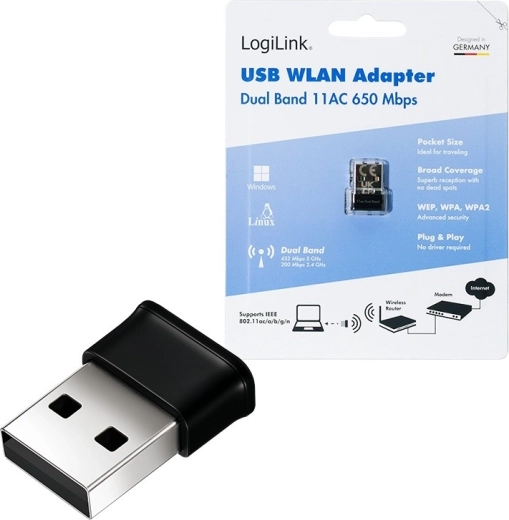 Bezdrôtový USB adaptér WLAN AC, 650 Mb/s