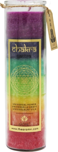 Vonná sviečka z farebného skla granátové jablko 320 g – dlhá doba horenia