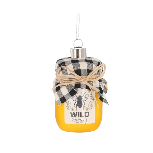Sklenená vianočná ozdoba v tvare medového pohára