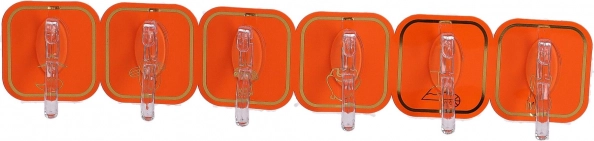 Samolepiace háčiky 6 ks – oranžové