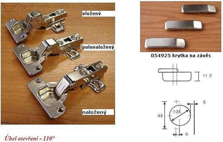 Nábytkový záves GS-C, vložený, sada 10 ks