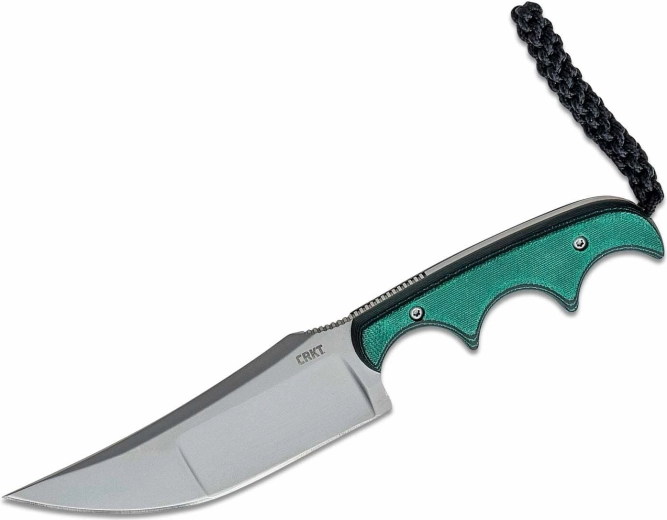 CRKT Minimalist Katana nôž na krk 9 cm zeleno-čierny