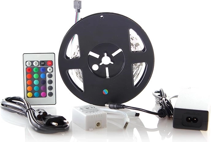 Solight RGB LED pásik 3 m s diaľkovým ovládaním a adaptérom