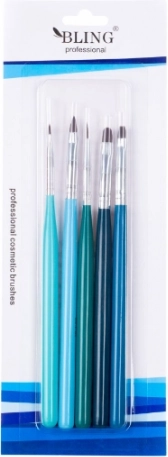 Sada štetcov na zdobenie nechtov BLING Professional - 5 kusov