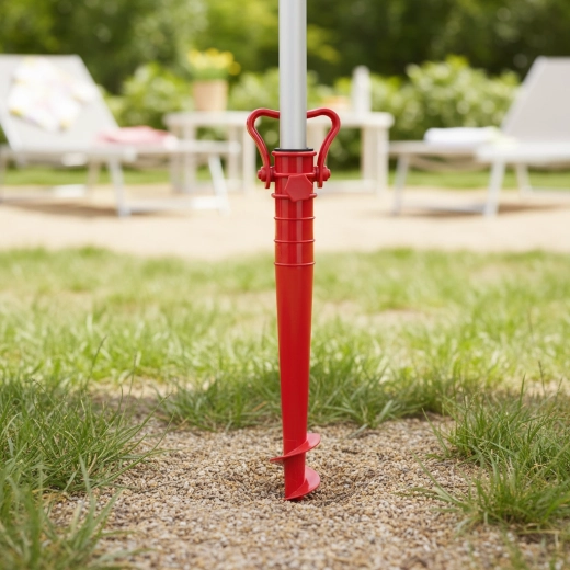 Vrutový stojan na slnečník 38 cm, mix farieb