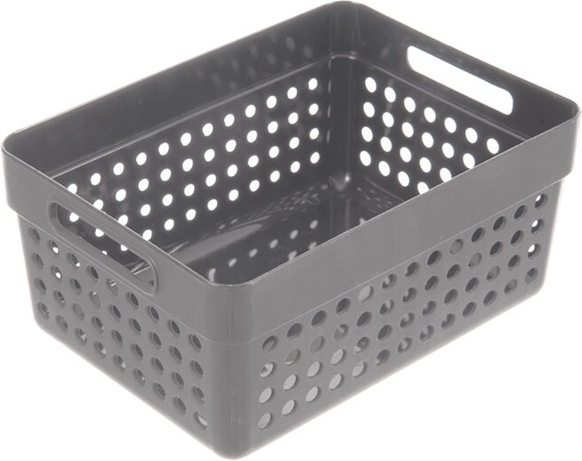Košík Terra z plastu UH, sivý 15,5 × 11,5 × 7,3 cm