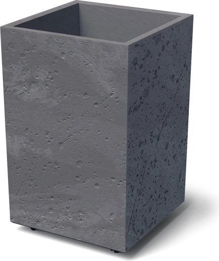 Kvetináč Sierra Square High betónový efekt 38,5 cm marengo