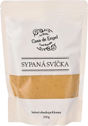 Voskový granulát na sypané sviečky béžový so 4 knôtmi 250 g