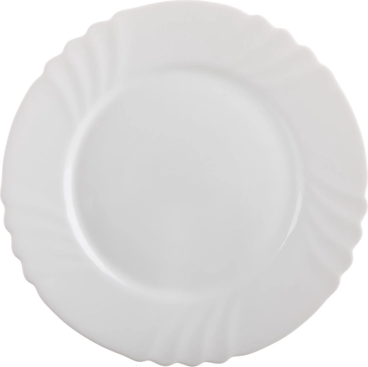 Miska plytká zo skla EBRO 25,5 cm biela