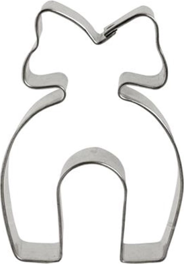 Vykrajovátko na pečivo podkova s mašľou 6 cm