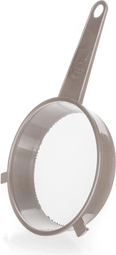 Kuchynské sitko PRAKTIS 16 cm s rukoväťou, latte