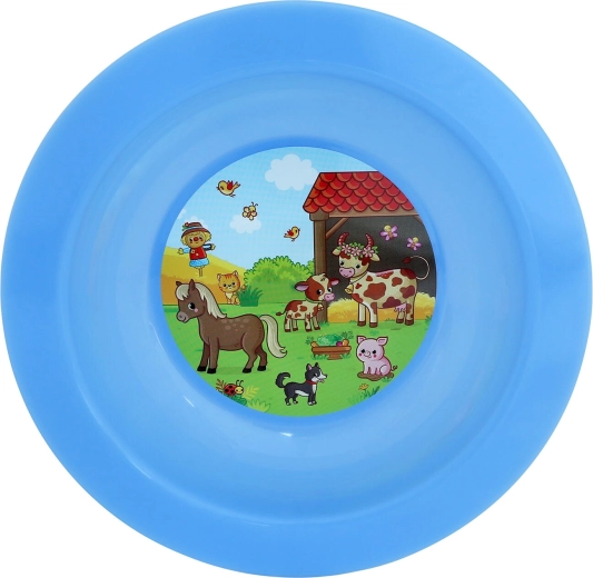 Detský hlboký tanier Farma 17,3 cm plast