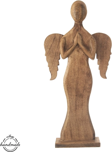 Drevený anjel z mangového dreva 76,5 cm