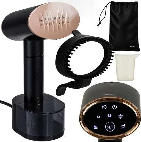 Parný naparovač odevov 2000 W čierny RUHHY s dotykovým displejom