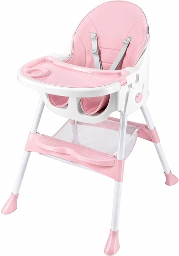 Jedálenská stolička Baby Mix Nora, ružová dusty pink