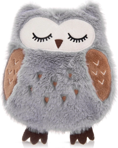 Termofor s pšenicou a levanduľou v plyšovej sove 21 × 17 cm