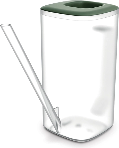 Polievacia kanvička TUBI 1,6 l – priehľadná, tmavozelené prvky