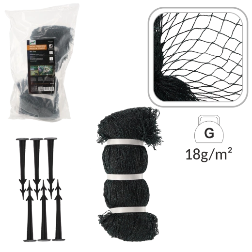 Ochranná sieť proti vtákom 4 × 5 m (18 g/m²)