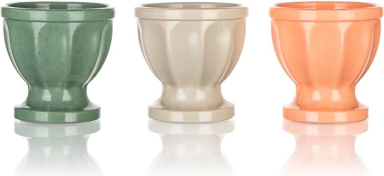 Plastový kalíšok na vajíčka Culinaria, mix farieb, 3 ks