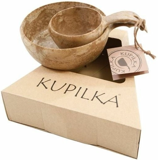 Kupilka set miska 550 ml a hrnček 210 ml hnedý darčekové balenie