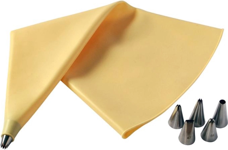 Silikónové zdobiace vrecko TORO so 6 tryskami