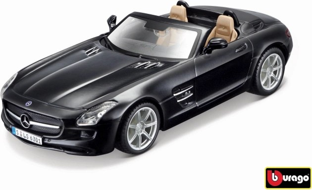 Bburago Mercedes-Benz SLS AMG Roadster 1:32 čierna metalíza