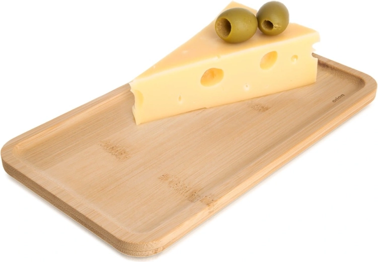 Bambusový servírovací tanier na občerstvenie 20 × 11 cm