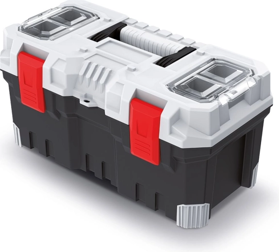 Plastový kufor na náradie TITAN PLUS 49,6 × 25,8 × 24 cm, sivý